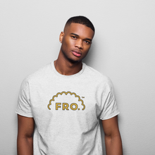 Load image into Gallery viewer, Men&#39;s FRO. Outline Gld/Blk - White T-Shirt
