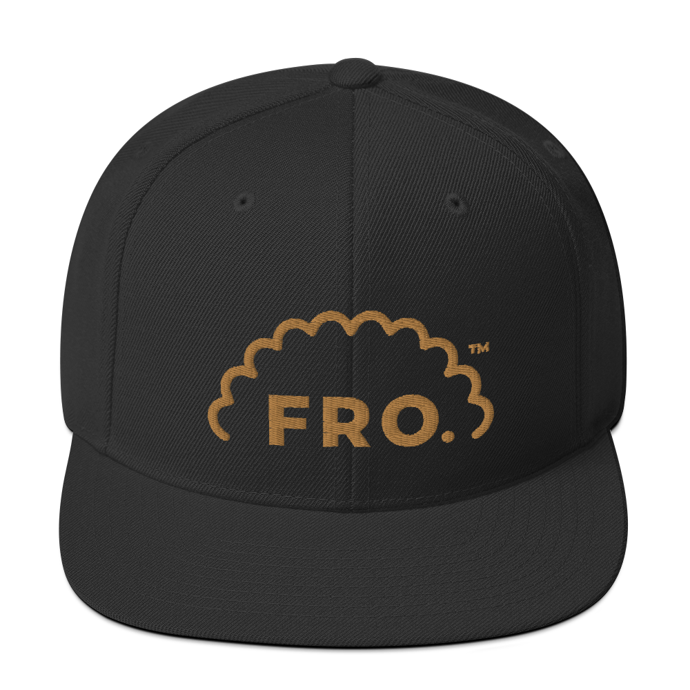 FRO. Full Gold - Black Snapback Hat